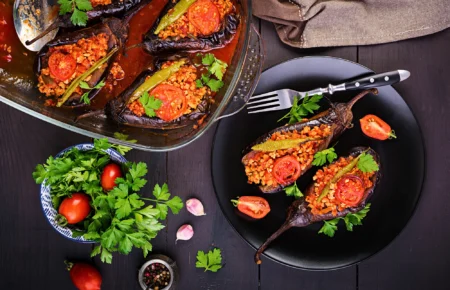 Συνταγή για Μελιτζάνες Γεμιστές